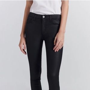 Current Elliott “The Stiletto” coated skinny jean